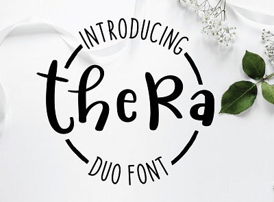 Thera Duo Font branding cute design font friendly handcraft handwritten lettering logo type