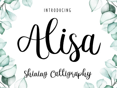 Alisa Modern Calligraphy Font branding calligraphy craft font handcraft handmade handwritten lettering logo type wedding