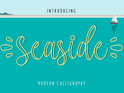 Seaside Font branding cute design font friendly handcraft handwritten lettering logo type