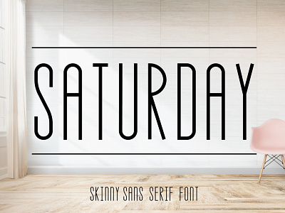 Saturday Skinny Sans Serif Font branding cute design font friendly lettering logo minimal sans serif skinny type