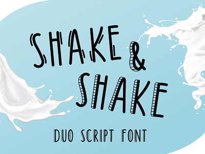 Shake & Shake Skinny Handwritten Duo Font branding craft cute font friendly handcraft handmade handwritten lettering logo skinny type