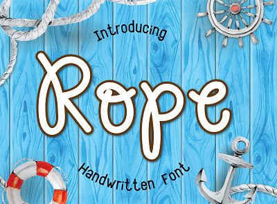 Rope Handwritten Font branding cute font friendly handcraft handmade handwritten lettering logo type