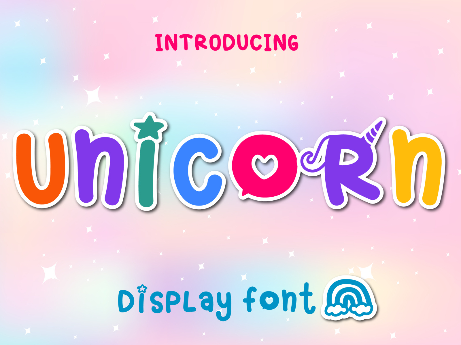Unicorn Font by Pilawan Rapeepunpienpen on Dribbble