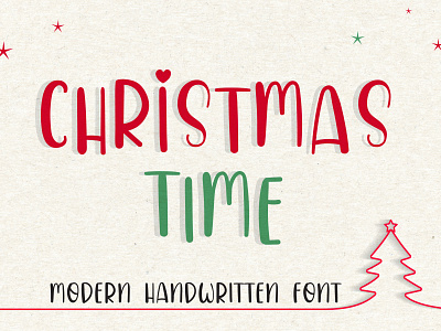 ChristmasTime Font branding cute font friendly handcraft handmade handwritten lettering skinny type