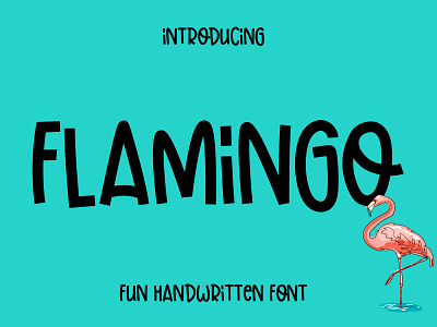 Flamingo Font business cards hanwritten otf