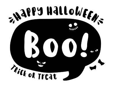 Boo, Happy Halloween. Trick or treat Graphic background