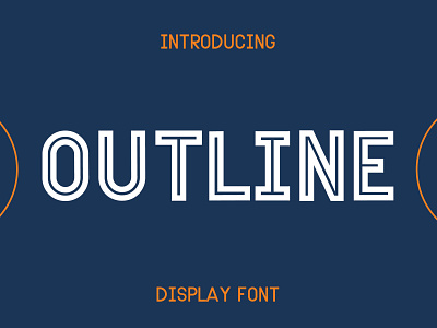 Outline Font design flyer minimal otf