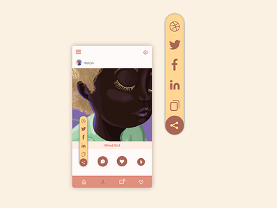 Social Share blackgirls illustration mobile share icon ui ui design ux