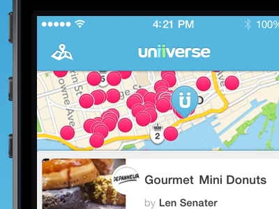 Uniiverse iOS app event listings app event events ios listings map mobile