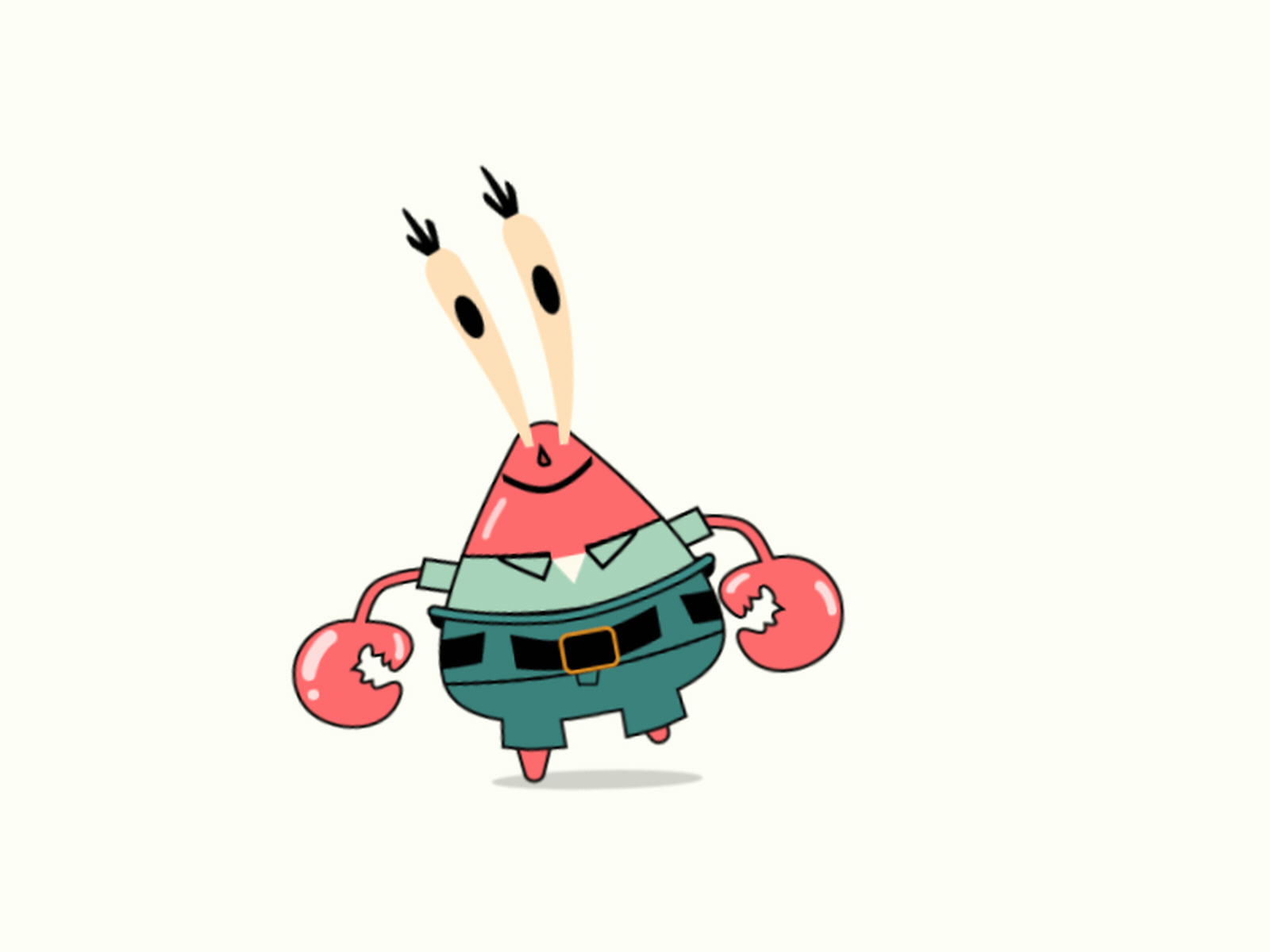 Mr krab animation illustration motion graphics mr krab spongebob vector