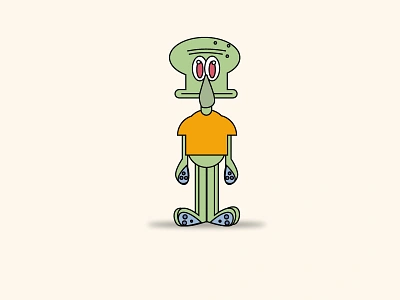 Squidward animation design drawing graphic design illustration logo motion graphics spongebob vector