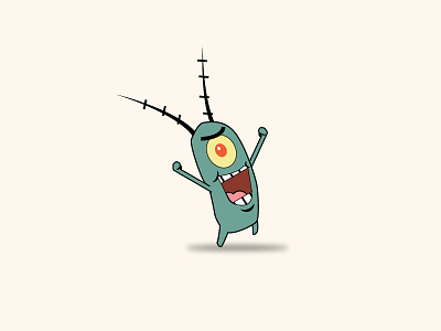 Plankton animation design drawing graphic design icon illustration logo motion graphics spongebob vector