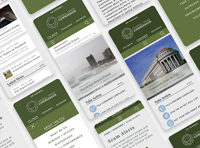 Federal Trade Commission Web Redesign bootcamp branding content heavy flat goverment information architecture mobile redesign concept ui ux website design