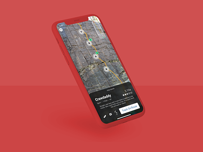 Outdoor Climbing AR Route Viewer app design augmented augmented reality climbing mobile ui rock climbing slider smartwatch sport swipe up tracking ux