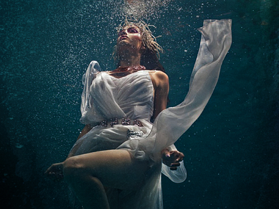 Woman Underwater - Artwork album art artwork for sale music whimsical brains