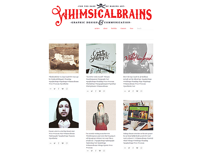 Whimsical Brains 2015 branding graphic design tumblr web design website whimsical brains