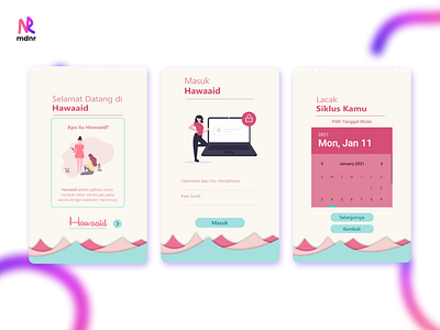 Hawaaid - Period Tracker Mobile App Design