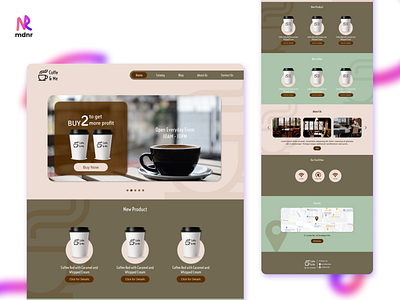 Coffe&Me - Cafe and Restaurant Website Design uxdesign