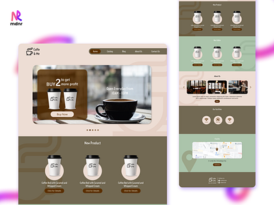 Coffe&Me - Cafe and Restaurant Website Design