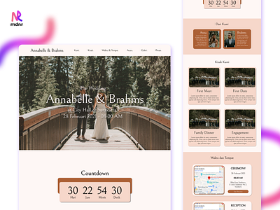 Digital Wedding Invitation Website Design Inspiration uxdesign