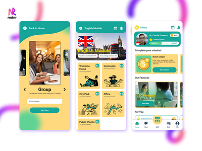 Glotta - Education Mobile App Design uxdesign