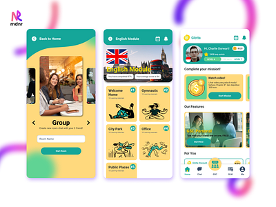 Glotta - Education Mobile App Design