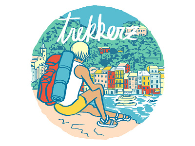 Logo / Illustration for World Travel Guide adventure beach culture diversity illustration logo town travel travel guide vacation world