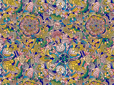 M567 art complex fabric fashion illustration ilustracion infinite line mandala mandalas pattern seamless