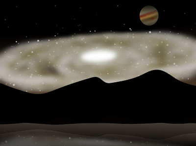 galactic collision andromeda astronomy concept design illustration illustrator milkyway