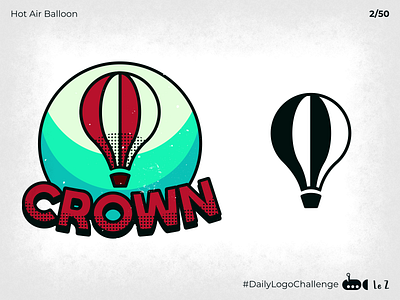 Hot Air Balloon #DailyLogoChallenge 2 brand branding dailylogo dailylogochallenge design illustration logo