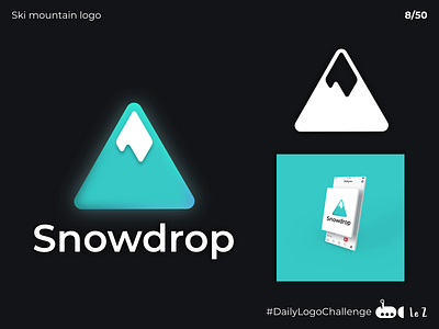 Ski mountain logo #DailyLogoChallenge 8 branding dailylogochallenge design illustration logo vector