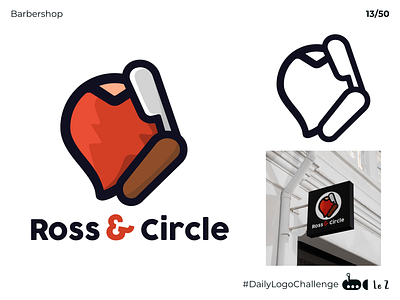 Barbershop #DailyLogoChallenge 13 branding dailylogochallenge design illustration inkscape logo typography vector