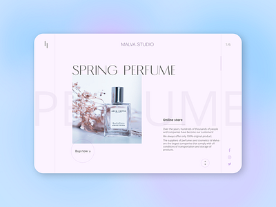 Perfume | Landing page branding design figma graphic design typography ui ux