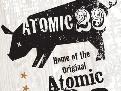 Atomic 29 branding restaurant