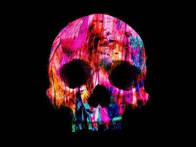 03.23.16 (Painted Death) abstract abstract painting death painting skull