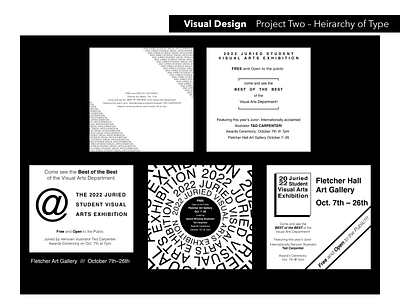 Visual Design–Project 2 graphic design school student work study typography visual design