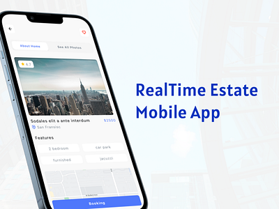 RealTime Estate- Mobile UI Design app design figma mockup realestate ui ux