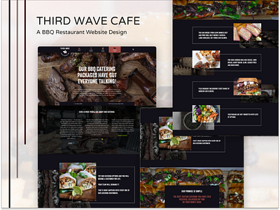 Thirdwave Cafe - A Restaurant Website Design figma food mockup restaurant web web design website design