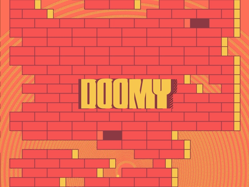 Doomy illustration motion typography