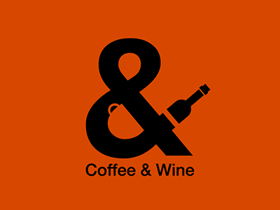 Coffee & Wine concept logo