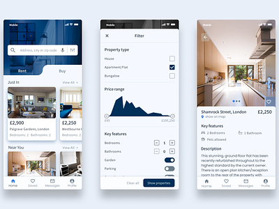 Real estate mobile app home mobile mobile app mobile design mobile ui real estate real estate agency rent rental rental app ui