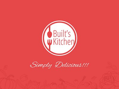 Built's Kitchen branding food identity illustration logo restaurant
