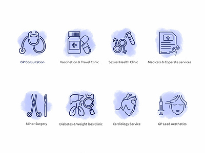 Medical Icons clinic design iconography illustration iocns medical center vector