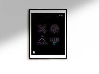 GEOMETRY degrade design geometry illustration poster