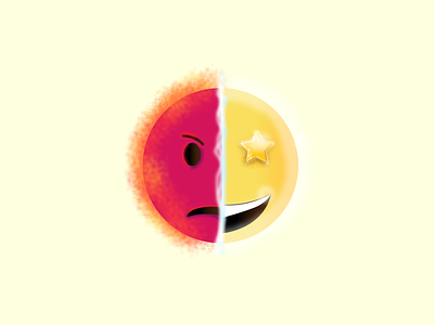 Mad vs. Starry Eyed emoji evil good mad star