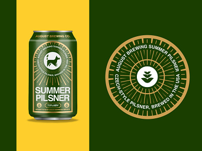 August Brewing Company beer can branding craftbeer logo design packaging design