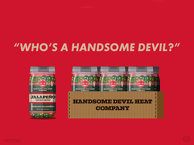 Handsome Devil Heat Co. Pickled Jalapeño Jars branding logo design packaging design peppers