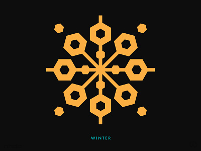 Winter Mini Print Concept icon logo design winter