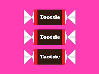 Tootsie Roll candy design icon illustration logo