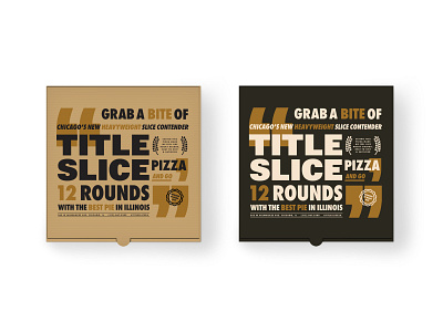 Title Slice Pizza Boxes branding identity packaging design typography